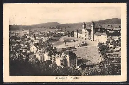 AK Einsiedeln, Strassenpartie mit Kloster