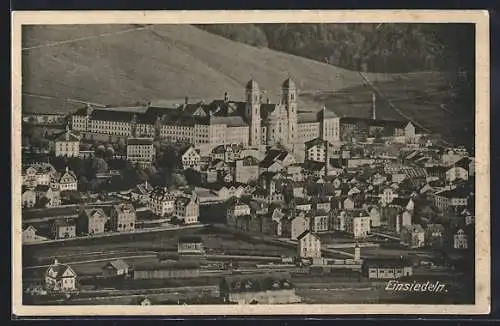 AK Einsiedeln, Teilansicht mit Kloster