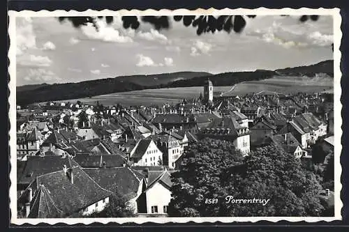 AK Porrentruy, Teilansicht mit Bäumen