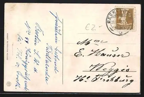 AK Beckenried, Uferpartie mit Kirche