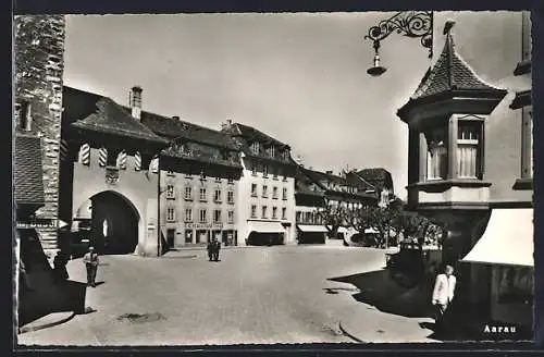 AK Aarau, Strassenpartie mit Restaurant Vogt