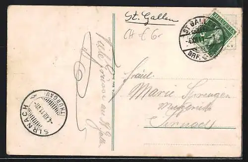 AK St. Gallen, Teilansicht mit Freudenberg