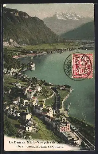 AK Glion, La Dent du Midi, Vue prise de Glion