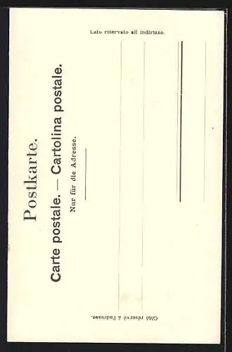 AK Bern, Gerechtigkeitsbrunnen, Ortspartie mit Kirchturrm