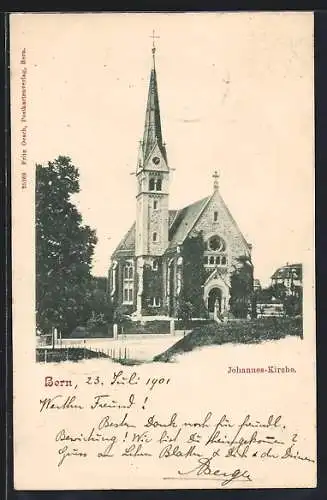 AK Bern, Johannes-Kirche mit Umgebung