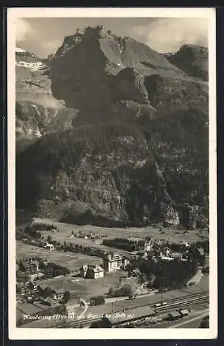 AK Kandersteg, Totalansicht mit Fisistöcke aus der Vogelschau
