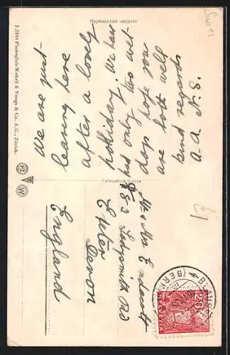 AK Kandersteg, Totalansicht mit Fisistöcke aus der Vogelschau