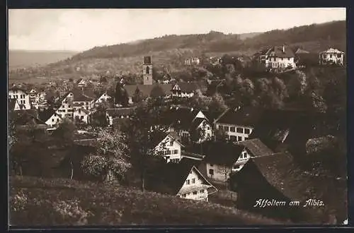 AK Affoltern am Albis, Ortsansicht mit Kirche