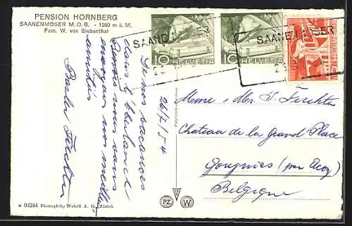 AK Saanenmöser, Pension Hornberg von Fam. W. von Siebenthal