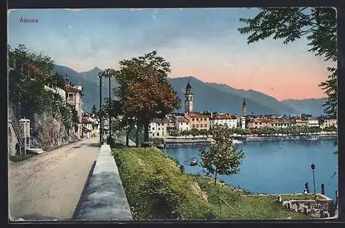 AK Ascona, Strassenpartie am See