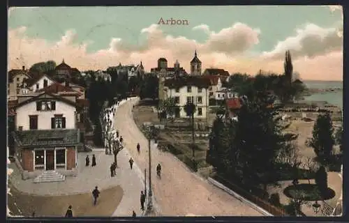 AK Arbon, Strassenpartie aus der Vogelschau