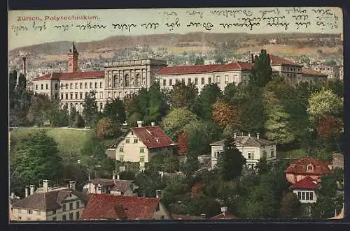 AK Zürich, Blick zum Polytechnikum