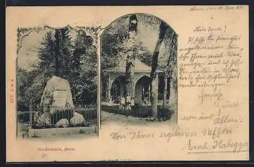 AK Bern, Studerstein, Kinder vor Pavillon
