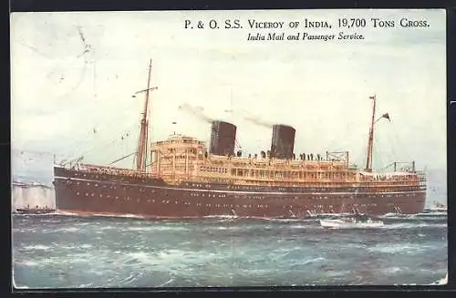 AK Passagierschiff P. & O. SS Viceroy of India, India Mail and Passenger Service