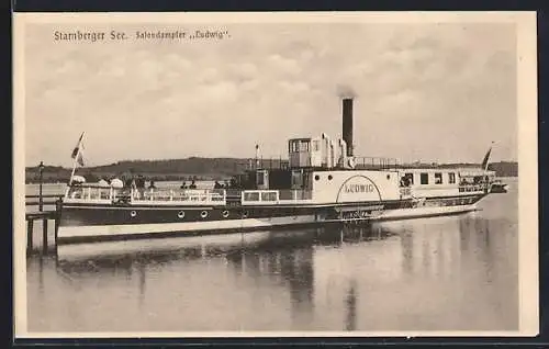 AK Salondampfer Ludwig auf dem Starnberger See