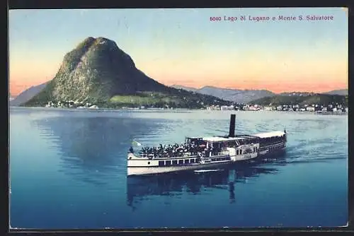 AK Lago di Lugano, Monte S. Salvatore, Dampfer Italia