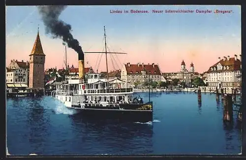 AK Lindau im Bodensee, Neuer österreichischer Dampfer Bregenz