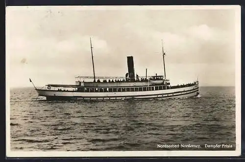 AK Norderney, Dampfer Frisia