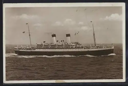 AK Zweischrauben-Motorschiff Monte Sarmiento auf hoher See