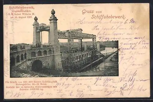 AK Schiffshebewerk Henrichenburg, eingeweiht 1899