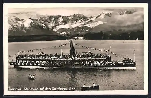 AK Dampfer München auf dem Starnberger See