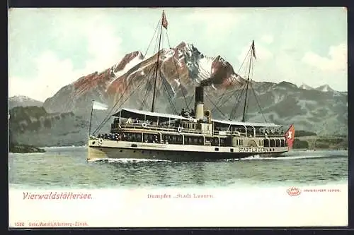 AK Dampfer Stadt Luzern auf dem Vierwaldstättersee