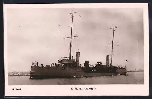 AK HMS Hazard auf See