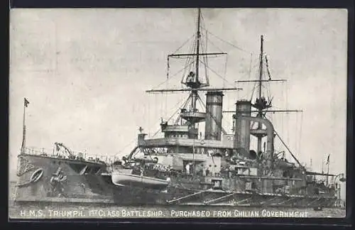 AK HMS Triumph auf See