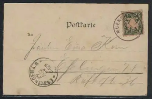 Künstler-AK Arthur Thiele: Wasser-Rutschbahn