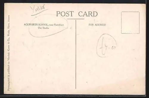 AK Ackworth near Pontefract, Ackworth School, The Studio