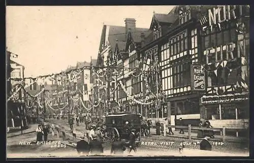 AK Leeds, New Briggate, Royal Visit 1908