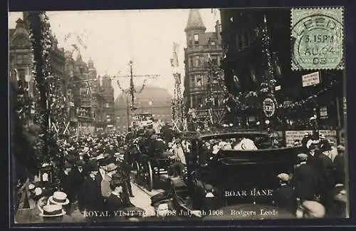 AK Leeds, Royal Vistit 1908, Boar Lane
