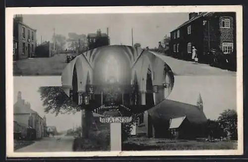 AK Balne, Pollington-Kirche, Innenansicht, Strassenpartie