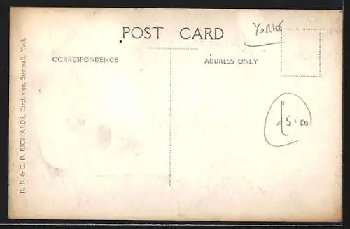 AK Balne, Pollington-Kirche, Innenansicht, Strassenpartie