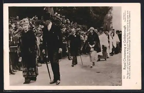 AK Goldsborough, Royal Christening, The Queen and Lord Lascelles, the King and Princess Mary...