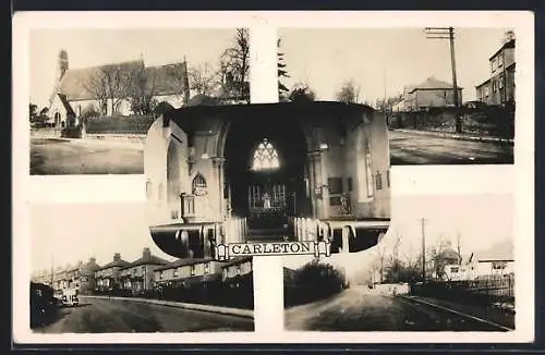 AK Carleton, Kirche, Innenansicht, Strassenpartie