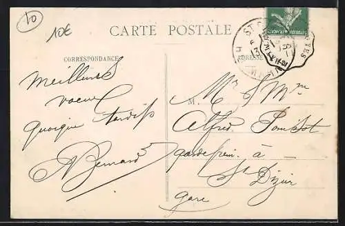 AK Troyes, Rue de la Republique, Strassenbahn