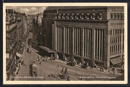 AK Helsinki, Aleksanterinkatu, Strassenbahn