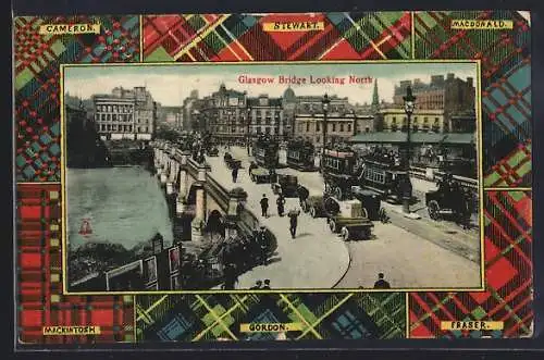 AK Glasgow, Bridge Looking North, Strassenbahn