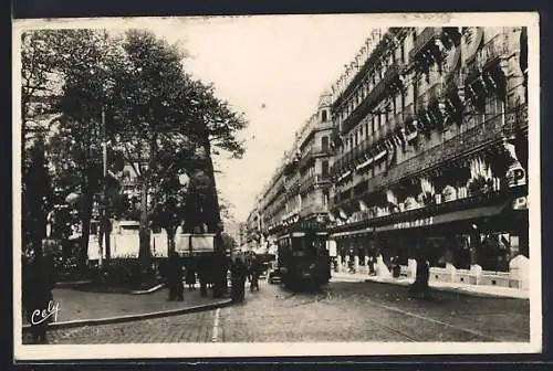 AK Toulouse, Rue d`Alsace, Lorraine et Square Génèral de Gaulle, Strassenbahn