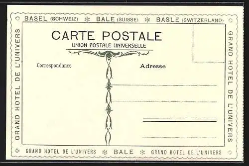 AK Basel, Alte Rheinbrücke mit Strassenbahn