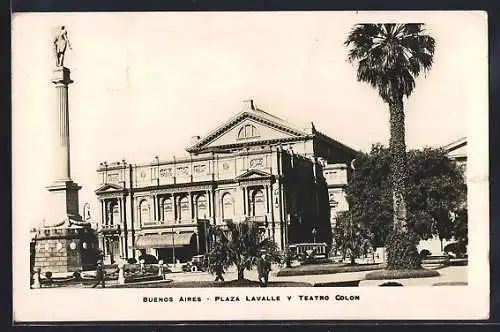 AK Buenos Aires, Plaza Lavalle y Teatro Colon