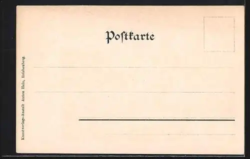 AK Reichenberg, Rückansicht vom Rathaus mit Theater und Strassenbahn