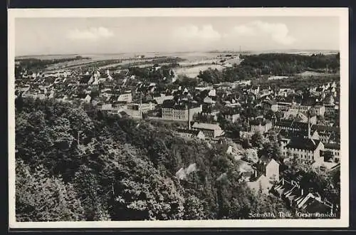 AK Schmölln /Thür., Gesamtansicht der Ortschaft
