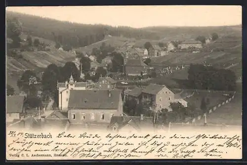 AK Stützerbach, Blick auf den Ort