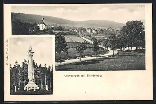 AK Altenbergen, Kandelaber, Ortsansicht