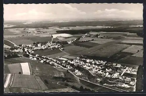 AK Hainsacker, Ortsansicht aus der Vogelschau