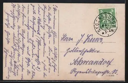 AK Kelheim, Ortspartie an der Befreiungshalle