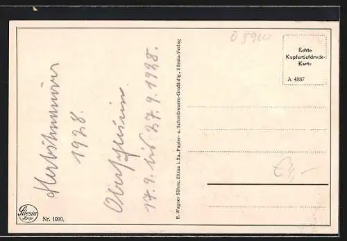 AK Görlitz, Ortsansicht mit Landeskrone