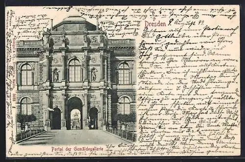 AK Dresden, Portal der Gemäldegalerie